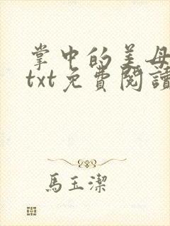 掌中的美母版主txt免费阅读