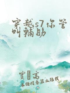 穿越s7你管这叫辅助