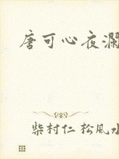 唐可心夜澜绝