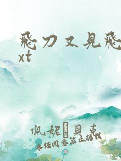 飞刀又见飞刀txt