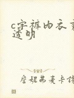 c字裤内衣秀全透明