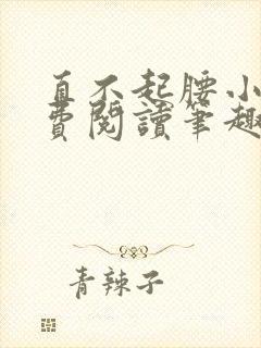 直不起腰小说免费阅读笔趣阁无弹窗