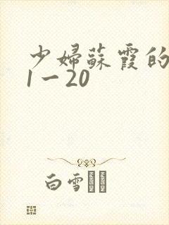 少妇苏霞的沉沦1一20