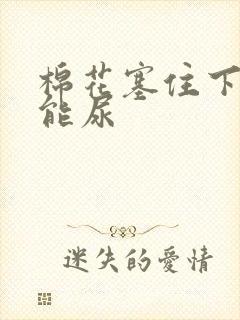 棉花塞住下面不能尿