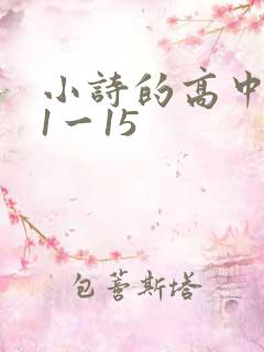 小诗的高中日记1一15