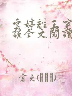 云婷离王穿越小说全文阅读