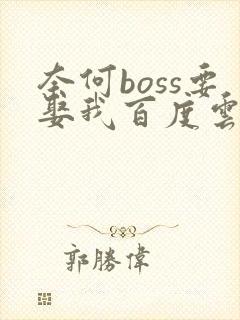 奈何boss要娶我百度云