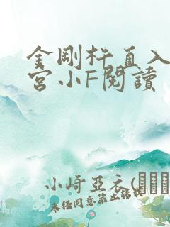 金刚杵直入莲花宫小F阅读