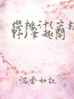 樱桃汁(宋枝江野)笔趣阁