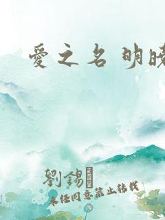 爱之名 明晓溪