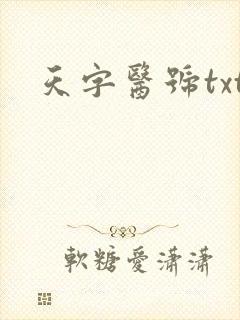 天字医号txt