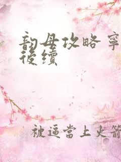 韵母攻略宁秋婉后续