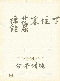 棉花塞住下面不能尿