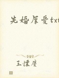 先婚厚爱txt