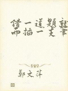 错一道题就往下面插一支笔怎么办