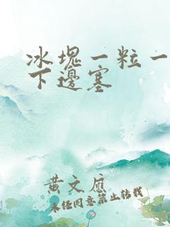 冰块一粒一粒往下边塞