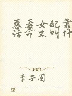 恶毒女配靠JY活命又叫什么