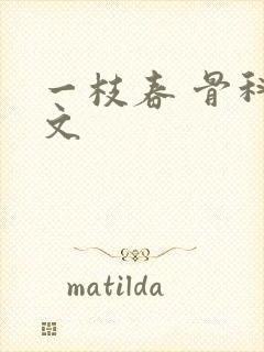 一枝春 骨科古文