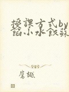 授课方式by肉馅小水饺苏岩