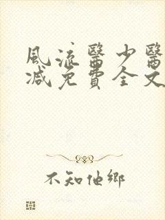 风流医少医无删减免费全文阅读