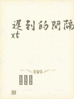 迟到的间隔年txt