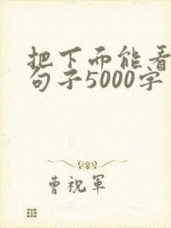 把下面能看湿的句子5000字