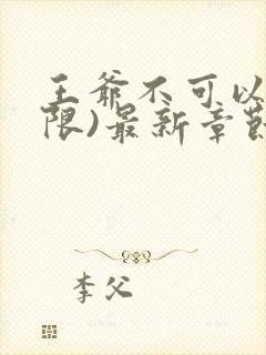 王爷不可以!(限)最新章节