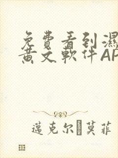 免费看到湿的小黄文软件APP