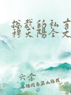 总裁的私有宝贝穆天阳全文阅读