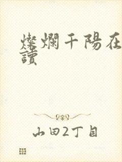 灿烂千阳在线阅读