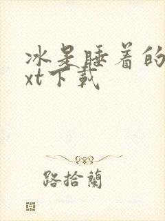 冰是睡着的水txt下载