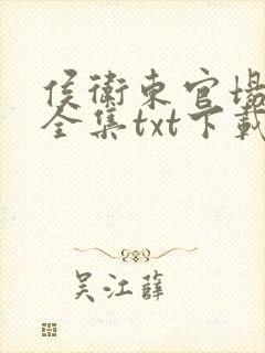 侯卫东官场笔记全集txt下载