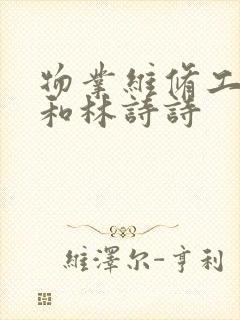 物业维修工老王和林诗诗