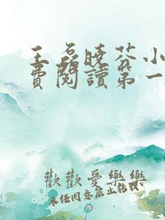 王磊晓芬小说免费阅读第一章