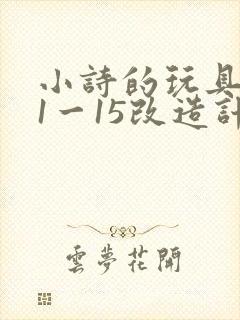 小诗的玩具日记1一15改造计划
