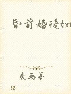 昏前婚后txt