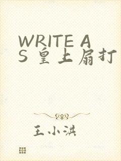 WRITE AS 皇上扇打