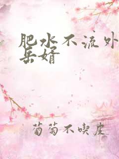 肥水不流外人田岳婿