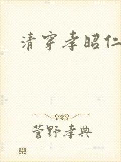 清穿孝昭仁皇后