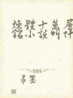 炼体十万层轩辕铭小说叫什么