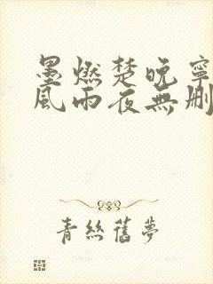 墨燃楚晚宁痴缠风雨夜无删减