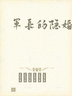 军长的隐婚娇妻
