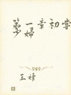 第一章初尝云雨少妇
