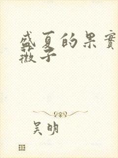 盛夏的果实 小薇子