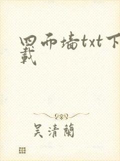 四面墙txt下载