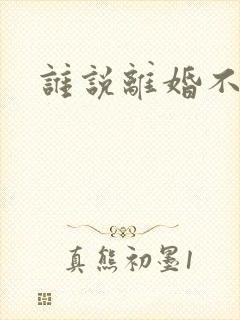 谁说离婚不能爱