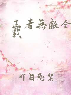 正者无敌全集下载