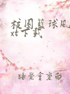 校园篮球风云txt下载