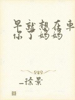 早就想在车里要你了妈妈