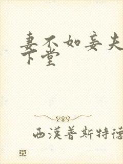 妻不如妾夫人要下堂